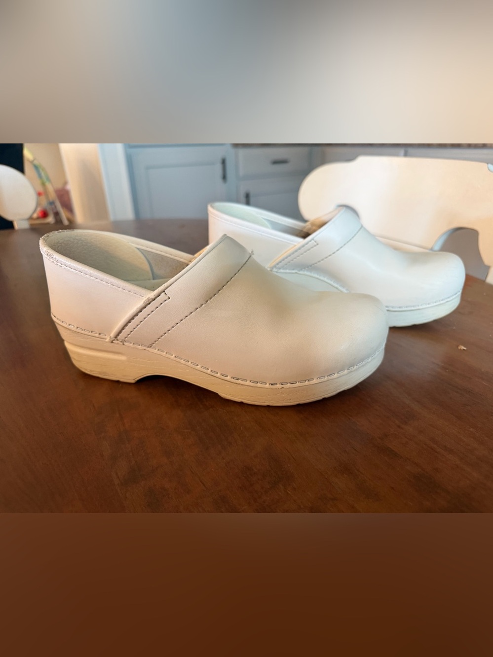 Dansko White Clogs